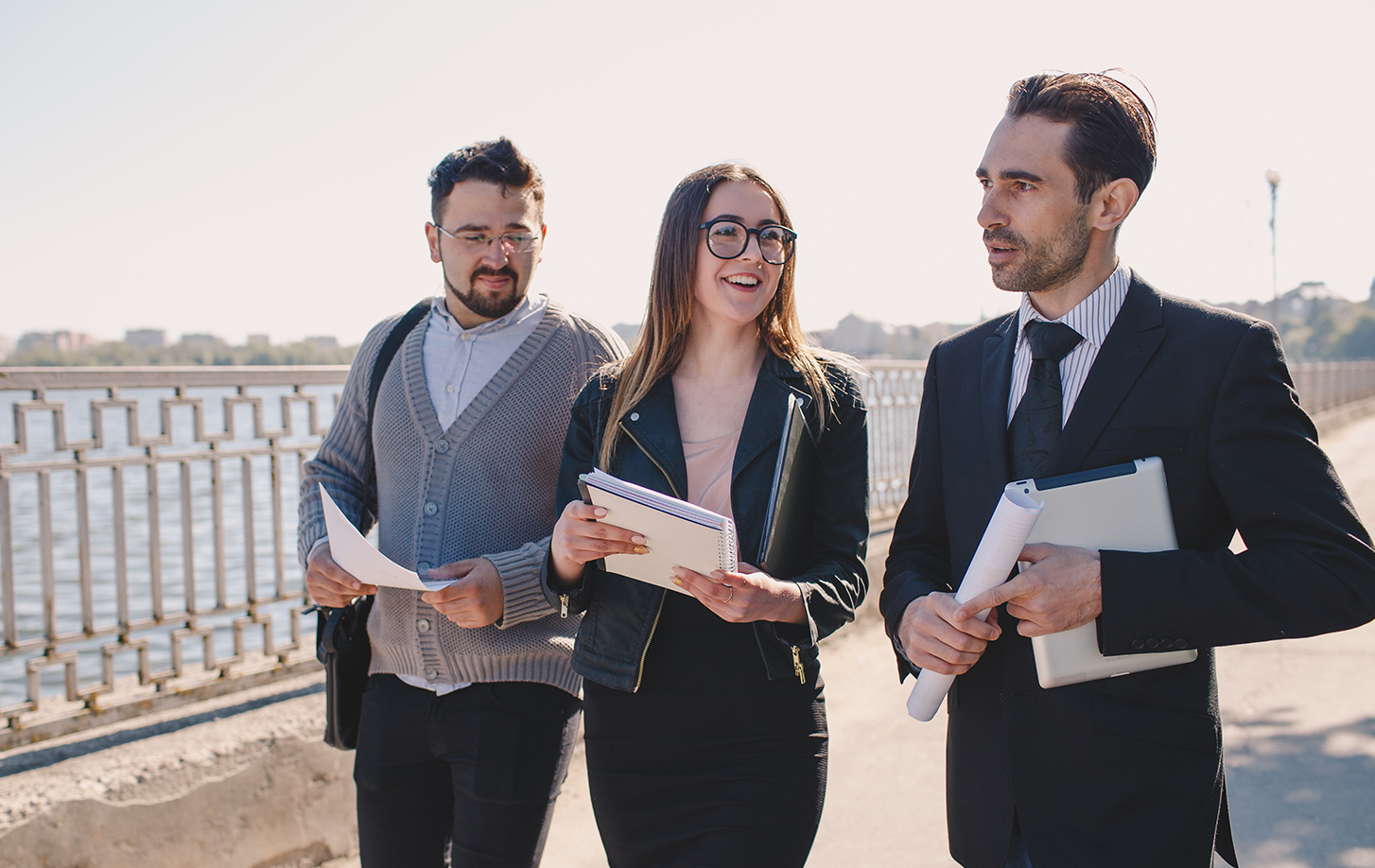 3 Coworkers walking together